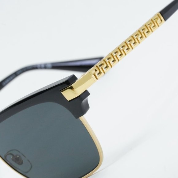 NEW VERSACE VE4447 GB1/87 BLACK DARK GREY SUNGLASSES - Picture 8 of 11